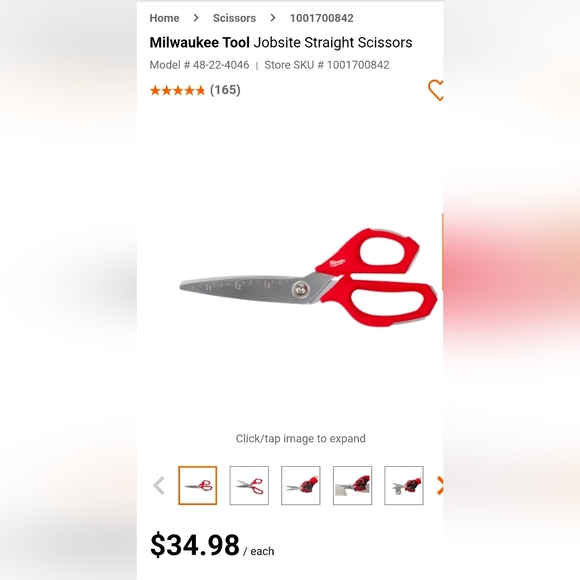 Milwaukee All-Metal Handles Scissors Set - Picture 6 of 7